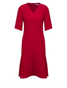Kırmızı Volanlı Elbise